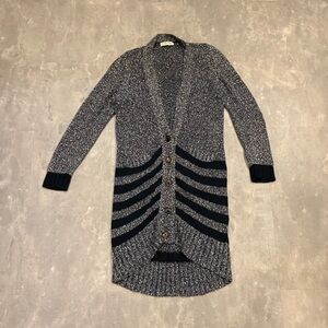 SEE BY CHLOE Long Cotton Knit Cardigan Navy Size 4